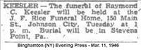 Keesler, Raymond C. (Funeral Notice)